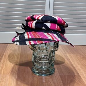 Vintage Mr. Almo Women’s Dress Hat Colorful Pattern Soft Brim Designer Boutique